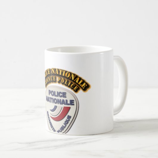 Polizei Nationale Frankreich Polizei mit Text Kaffeetasse (VorderseiteRechts)