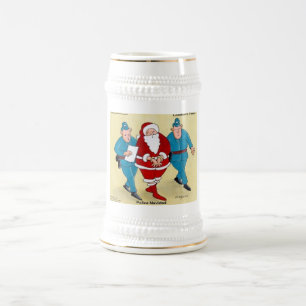 Polizei Navidad Lustige Weihnachten Santa Geschenk Bierglas