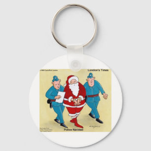 Polizei Navidad Lustige Weihnachten Santa Geschenk Schlüsselanhänger