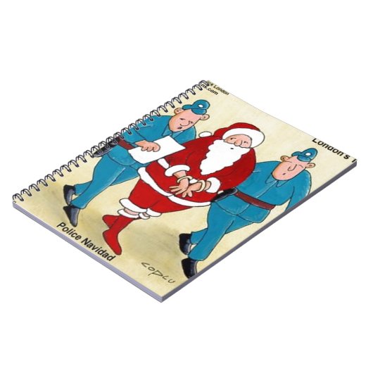 Polizei Navidad: Santa's war sehr schlecht Notizblock (Linke Seite)