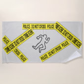 Polizei nehmen und toter Körper-Kontur-Badetuch Strandtuch (Vorderseite)