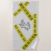 Polizei nehmen und toter Körper-Kontur-Badetuch Strandtuch (Vorderseite)