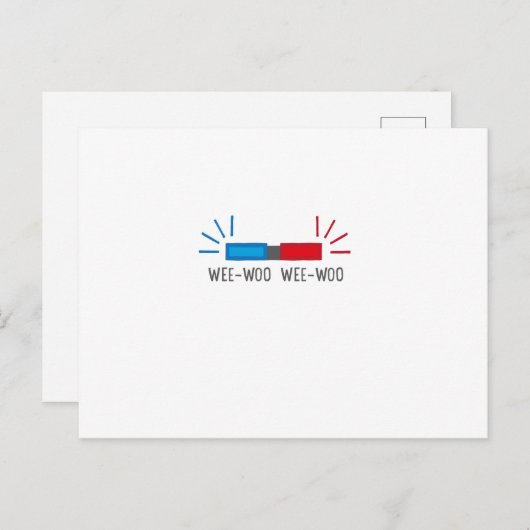 Polizei oder AmbulanzSiren Postkarte (Vorne/Hinten)