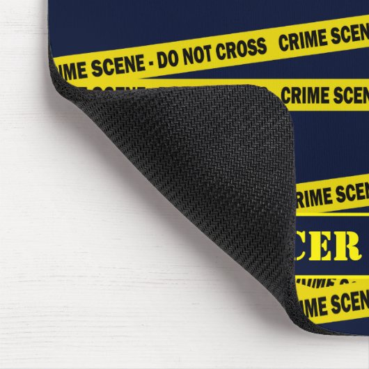 Polizei Officer Crime Scene Do Not Cross Tape Mousepad (Ecke)