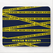 Polizei Officer Crime Scene Do Not Cross Tape Mousepad (Vorne)