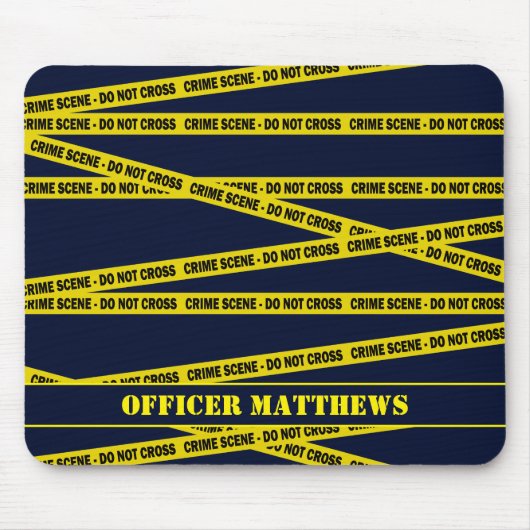 Polizei Officer Crime Scene Do Not Cross Tape Mousepad (Vorne)