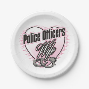 Polizei-Offizier-Ehefrau Pappteller