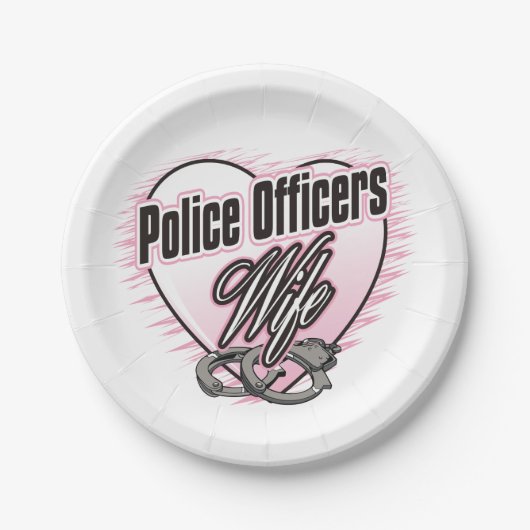 Polizei-Offizier-Ehefrau Pappteller (Vorderseite)