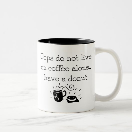 Polizei-Offizier-Kaffee-Tasse Zweifarbige Tasse (Rechts)