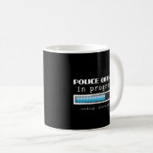 Polizei-Offizier-laufendes lustiges Kaffeetasse (VorderseiteRechts)
