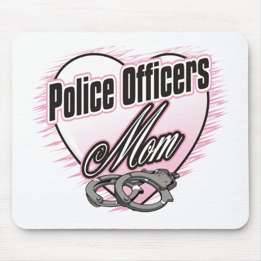 Polizei-Offizier-Mama Mousepad (Vorne)