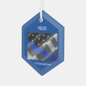 Polizei Ornament Aus Glas (Vorderseite Links)