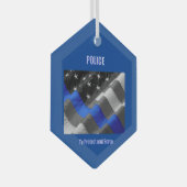 Polizei Ornament Aus Glas (Vorderseite Rechts)