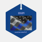 Polizei Ornament Aus Glas (Rückseite)