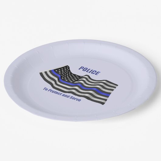 Polizei Pappteller (Schrägansicht)