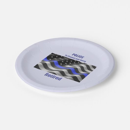 Polizei Pappteller (Schrägansicht)