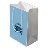 Polizei-Party-Geschenktasche Mittlere Geschenktüte (Rückseite Schrägansicht)
