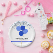 Polizei-Party-Themed Glückwünsche weiß Pappteller (Party)