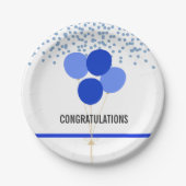 Polizei-Party-Themed Glückwünsche weiß Pappteller (Vorderseite)