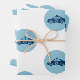 Polizei-Party-Verpackung   Polizei-Baby-Party, Geb Geschenkpapier Set