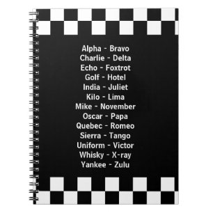 Polizei Phonetic Alphabet Notizblock