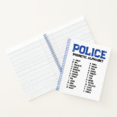 Polizei-Phonetik-Alphabet - Spiralblock Notizblock (Innenseite)
