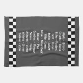 Polizei Phonetisch Alphabet Charcoal Grau Geschirrtuch (Horizontal)