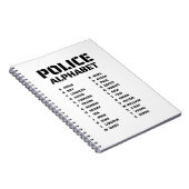 Polizei Phonetisches Alphabet Spiralblock Notizblock (Rechte Seite)