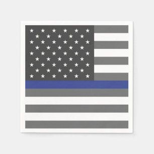Polizei Polizist Cop Thin Blue Line Party Serviett Serviette