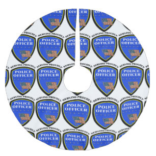 Polizei Polyester Weihnachtsbaumdecke