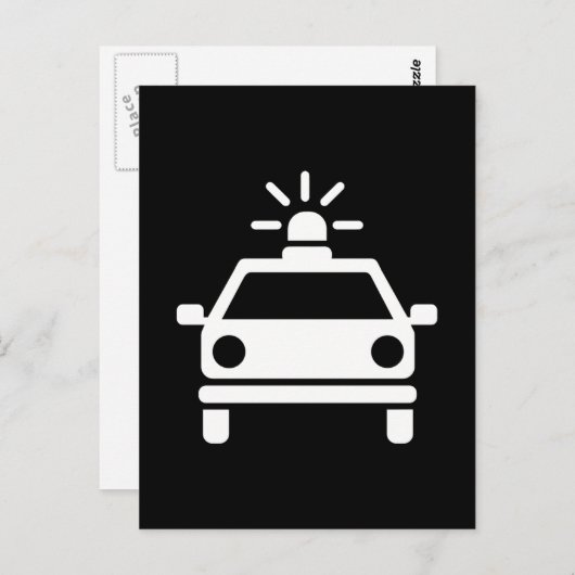 Polizei Postkarte (Vorne/Hinten)