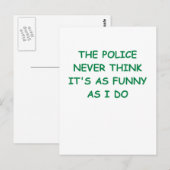 Polizei Postkarte (Vorne/Hinten)