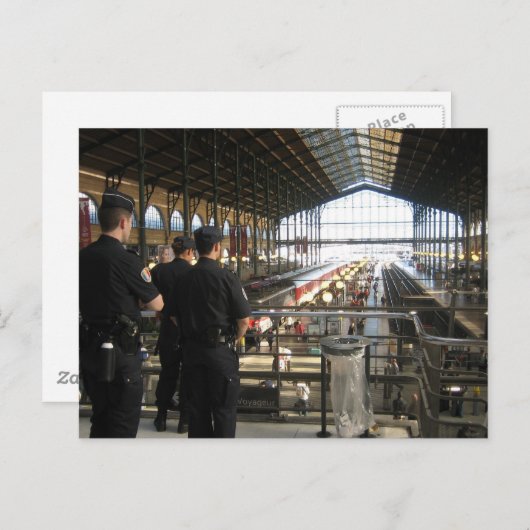 Polizei Postkarte (Vorne/Hinten)