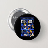 Polizei Public Cat Box Funny Kitten Cat Doctor Lib Button (Vorne & Hinten)