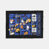 Polizei Public Cat Box Funny Kitten Cat Doctor Lib Fleecedecke (Vorderseite (Horizontal))