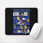 Polizei Public Cat Box Funny Kitten Cat Doctor Lib Mousepad (Mit Mouse)