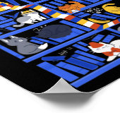 Polizei Public Cat Box Funny Kitten Cat Doctor Lib Poster (Ecke)