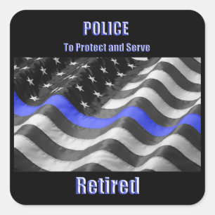 Polizei Quadratischer Aufkleber