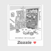 Polizei Raid a Property - Funny Police Theme Aufkleber (Blatt)