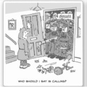 Polizei Raid a Property - Funny Police Theme Aufkleber (Vorderseite)