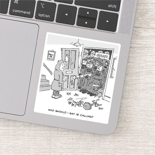 Polizei Raid a Property - Funny Police Theme Aufkleber (Detail)