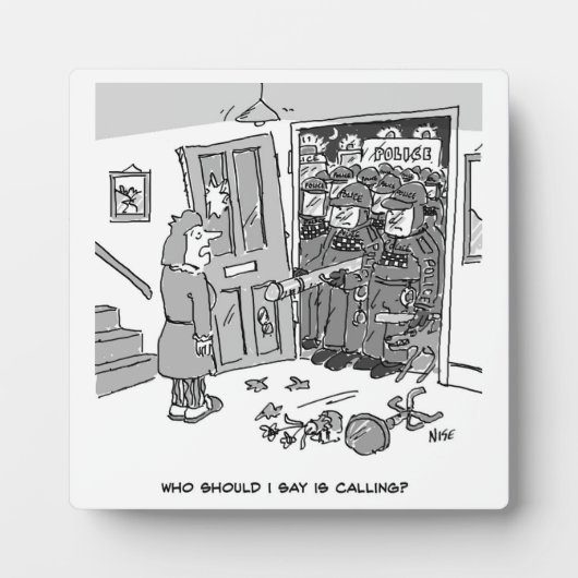 Polizei Raid a Property - Funny Police Theme Fotoplatte (Vorderseite)