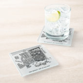 Polizei Raid a Property - Funny Police Theme Glasuntersetzer (Schrägansicht)