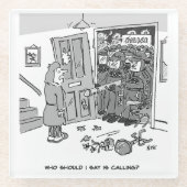 Polizei Raid a Property - Funny Police Theme Glasuntersetzer (Vorderseite)