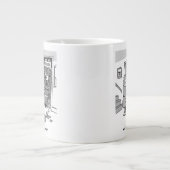 Polizei Raid a Property - Funny Police Theme Jumbo-Tasse (Vorderseite)