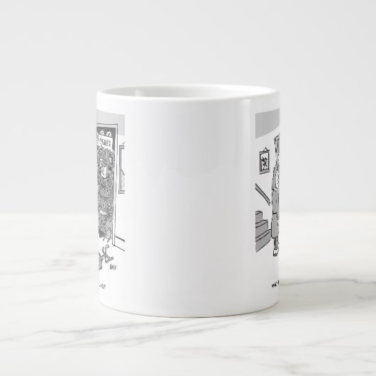 Polizei Raid a Property - Funny Police Theme Jumbo-Tasse (Vorderseite)