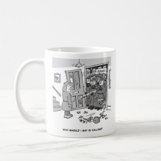 Polizei Raid a Property - Funny Police Theme Kaffeetasse (Links)