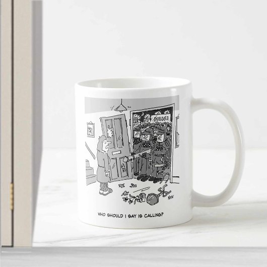 Polizei Raid a Property - Funny Police Theme Kaffeetasse