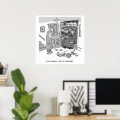 Polizei Raid a Property - Funny Police Theme Poster (Heimbüro)