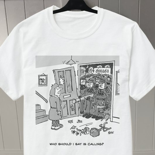 Polizei Raid a Property - Funny Police Theme T-Shirt